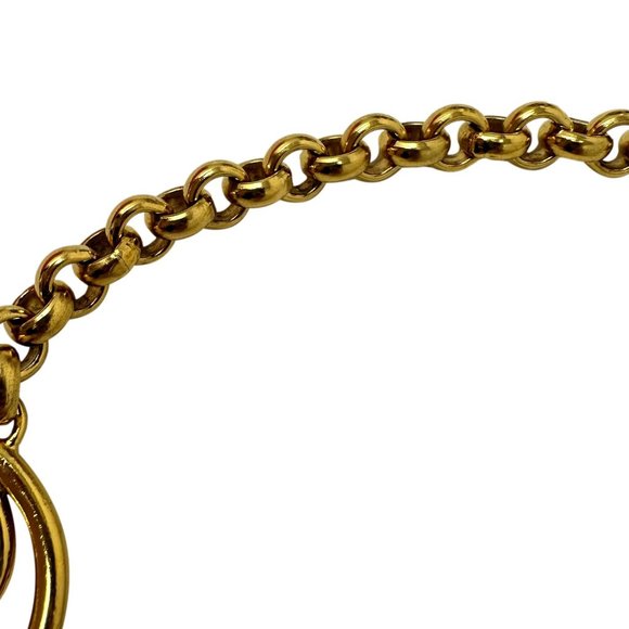 CHANEL 93P Vintage Yellow-Gold Logo CC Baroque Chain Belt - Picture 5 of 11